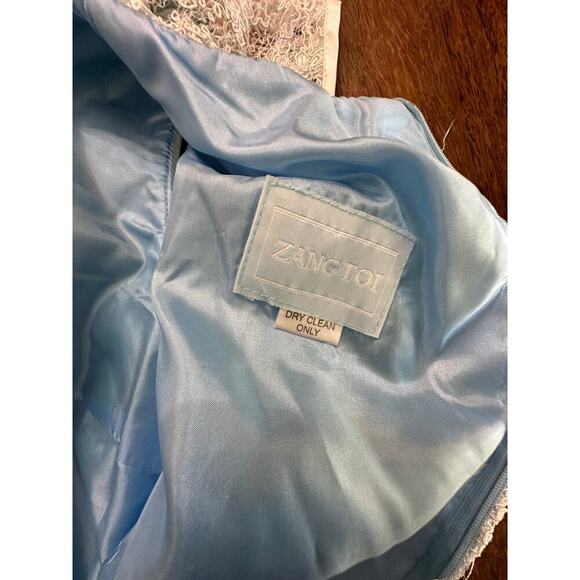 Zangtoi Women's Green & White Embroidered Sleeveless Shift Mini Dress Size - Picture 10 of 16